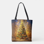 Decorated Christmas Tree Tote Bag (Dos)