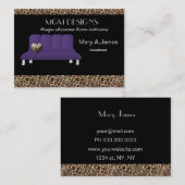 décorateur Carte de visite tendance (Devant / Derrière)