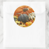Decoratie oktober ronde sticker (Tas)