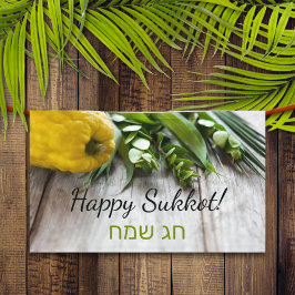 Decoratie voor de Sukkah Happy Sukkot Banner