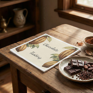 Decoratie voor evenementen met vintage chocoladepr servet