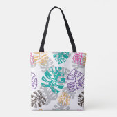 decoratieblad canvas tas (Achterkant)