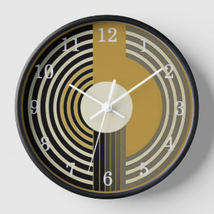 Decoratief 1950-stijl Art Deco Wall Clock