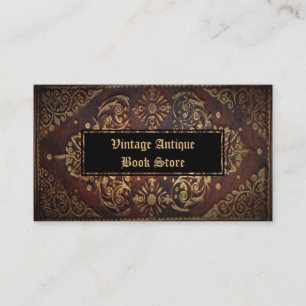 Decoratief Antiek leder Gold Book Visitekaartje