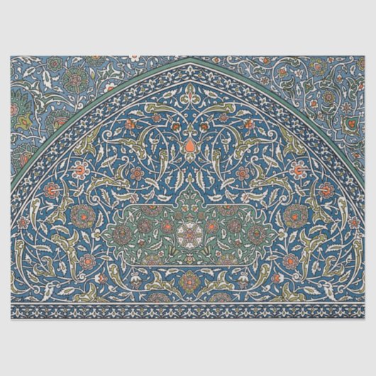 decoratief arabesk bloemenpatroon tissuepapier (Voorkant)