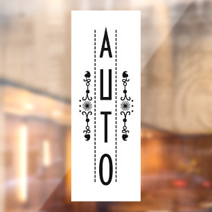 Decoratief automatisch deurteken; raamsticker