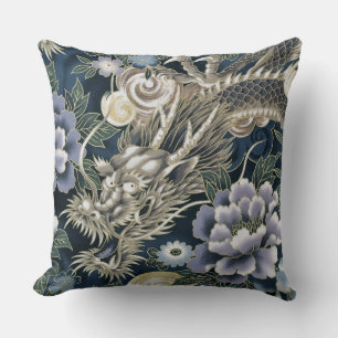 Decoratief Aziatische draak Floral Patten Pillow Kussen