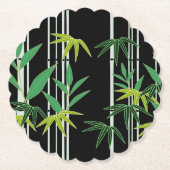 Decoratief bamboe patroon kartonnen onderzetters (Voorkant)