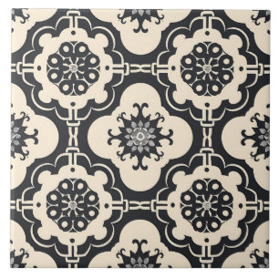 Decoratief Barok Arabesk patroon Tegeltje