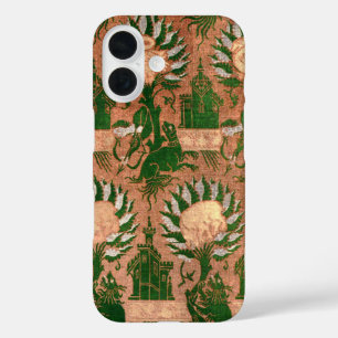decoratief Batik Mythologiepatroon iPhone 16 Hoesje