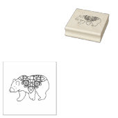 Decoratief Beer Rubberstempel (Gestempeld)