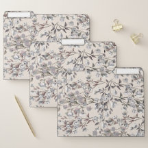 Decoratief beige linnen en grijze Floral Pattern