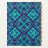 Decoratief Blauw Sneeuwvlok Boho patroon Planner (Achterkant)