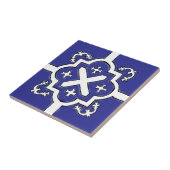 Decoratief blauw Spaans stijldeel Tegeltje (Zijkant)