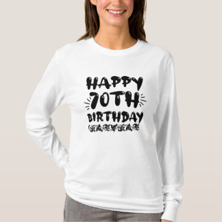 Decoratief blij 70ste verjaardag, zeventigste t-shirt