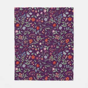 Decoratief bloemig naadloos patroon. fleece deken