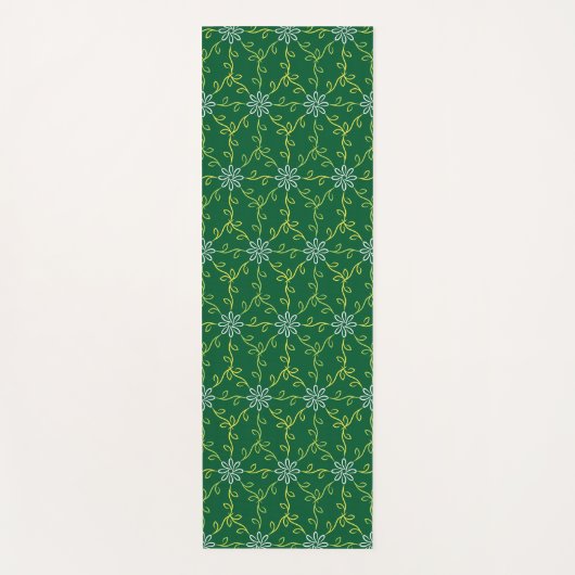 Decoratief bloemig naadloos patroon yogamat (Voorkant)