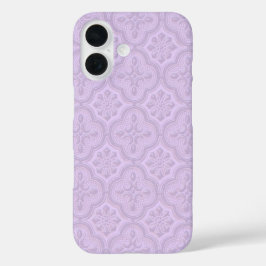 Decoratief bloemmotief in Mauve iPhone 16 Hoesje