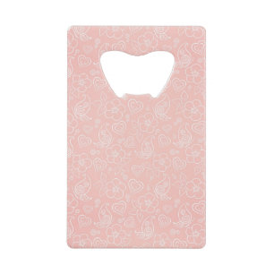 Decoratief bloempatroon kredietkaart flessenopener
