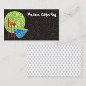 Decoratief bord bowl utils chef catering bu.. visitekaartje (Voorkant / Achterkant)