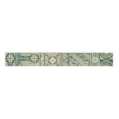 Decoratief botanisch art nouveau patroon grosgrain lint (Voorkant)