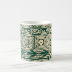 Decoratief botanisch art nouveau patroon koffiemok