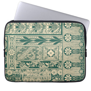 Decoratief botanisch art nouveau patroon laptop sleeve