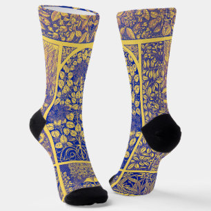decoratief botanisch art nouveau-patroon sokken