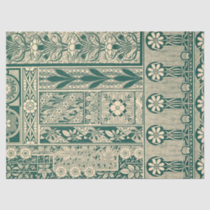Decoratief botanisch art nouveau patroon tissuepapier