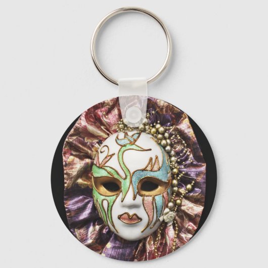 Decoratief carnavalmasker sleutelhanger (Voorkant)