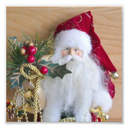 DECORATIEF CHRISTMAS SANTA FOTO AFDRUK (Voorkant)