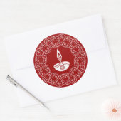 Decoratief Diwali-ontwerp Ronde Sticker (Envelop)