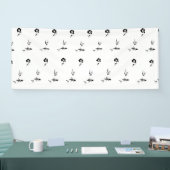 Decoratief, donkergrijs, houtskoolbanner spandoek (Beurs)