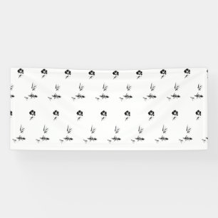 Decoratief, donkergrijs, houtskoolbanner spandoek