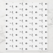 Decoratief, Donkergrijs, Houtskoolgrijs Wijn Etiket (Enkel label)