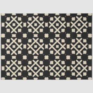 Decoratief elegant zwart-wit en beige geometrisch  tissuepapier