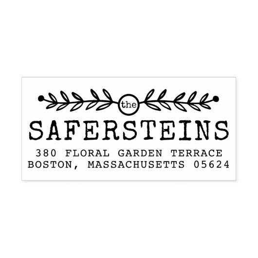 Decoratief element Rustisch terugkeeradres Zelfinktende Stempel (Design)