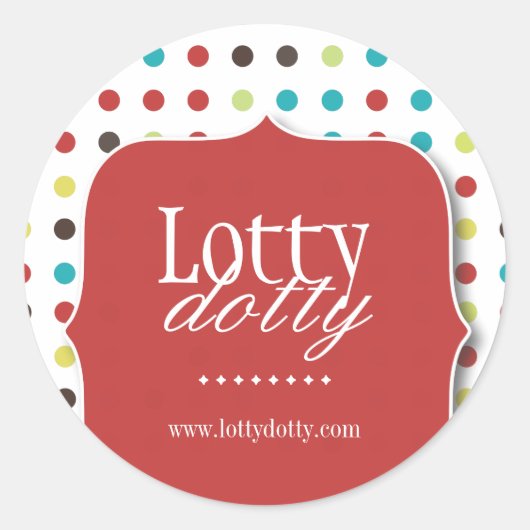 Decoratief en Whimsical Polk a Dot Stickers (Voorkant)