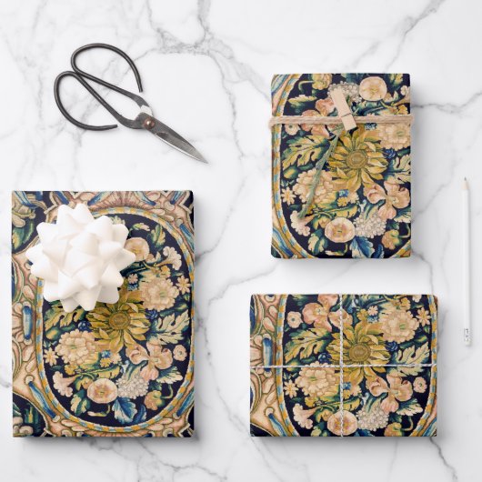 Decoratief flessentapijt inpakpapier vel (Voorkant)