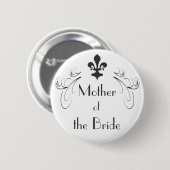 Decoratief Fleur de Lis Moeder van de Bride Button (Voorkant /achterkant)