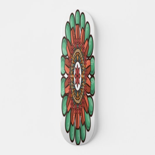 Decoratief Floral Artwork Skateboard (Voorkant)
