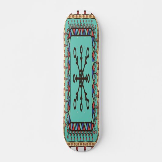 Decoratief Floral Artwork Skateboard (Voorkant)