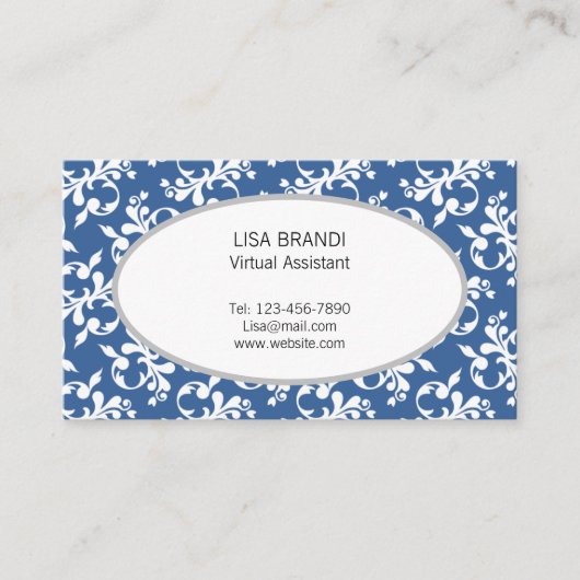 Decoratief Floral Pattern Sjabloon Visitekaartje (Voorkant)