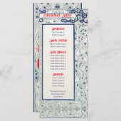 Decoratief Foliage Feestelijk Kerstdiner Menu (Voorkant / Achterkant)