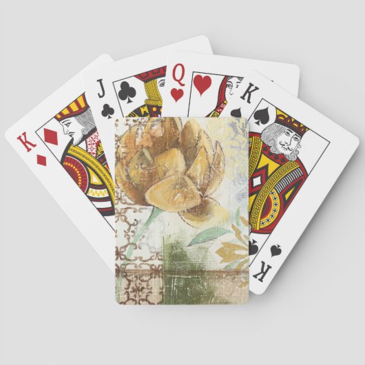 Decoratief fresco-ontwerp met Wereldbol ventilator Pokerkaarten (Achterkant)