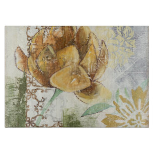 Decoratief fresco-ontwerp met Wereldbol ventilator Snijplank