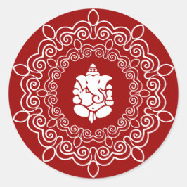 Decoratief Ganesha-ontwerp Ronde Sticker