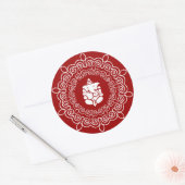 Decoratief Ganesha-ontwerp Ronde Sticker (Envelop)