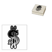 Decoratief Geldsymbool Rubberstempel (Gestempeld)