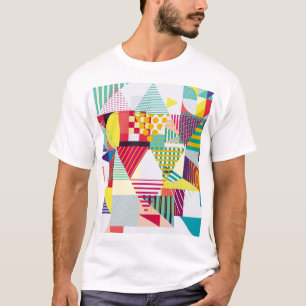 Decoratief geometrisch, abstract naadloos patroon. t-shirt